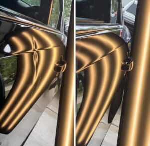 Dent repair before and after example in St Louis MO
