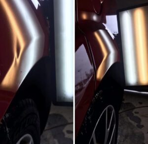 Paintless dent repair before and after in St Louis MO